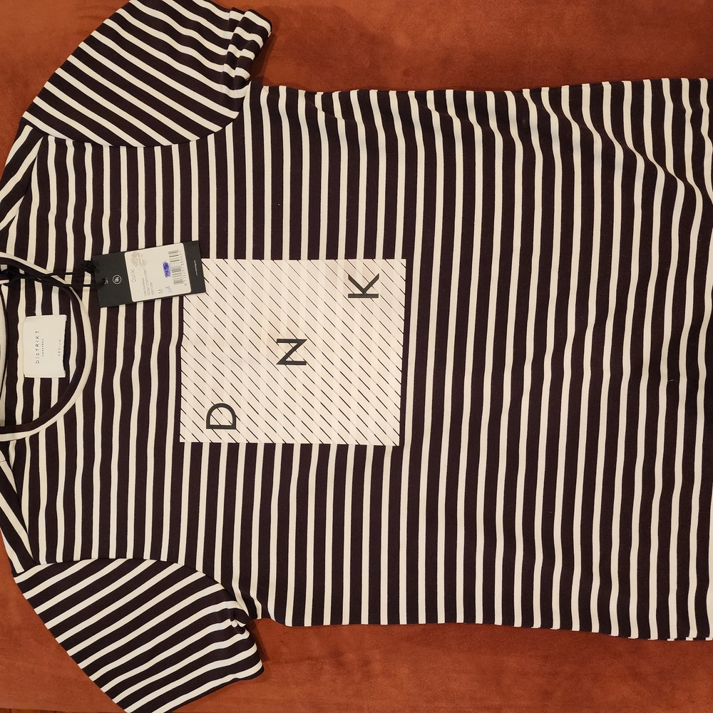 Distrikt Black and White Striped Men's Shirt